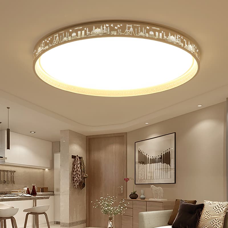 Acrylic Flush Ceiling Lights White Light Frame Home Decorate